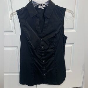 🖤Black button up short sleeve short.